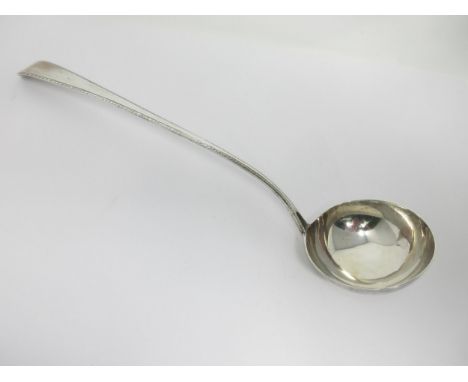 A George III silver Soup Ladle old English pattern with feather edge, London 1794, maker: Richard Crossley 