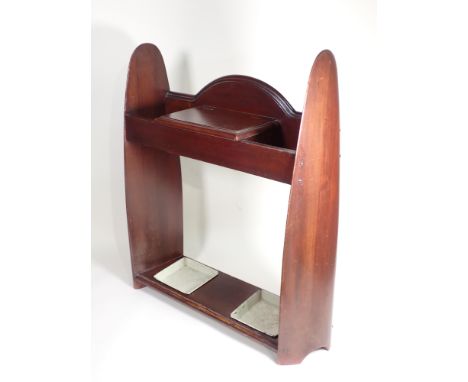 A mahogany Stick Stand with the ends made from wooden propeller blades 2ft 8in H x 2ft 2in W