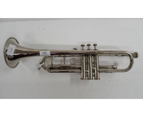 A silver plated trumpet (unbranded) a/f 