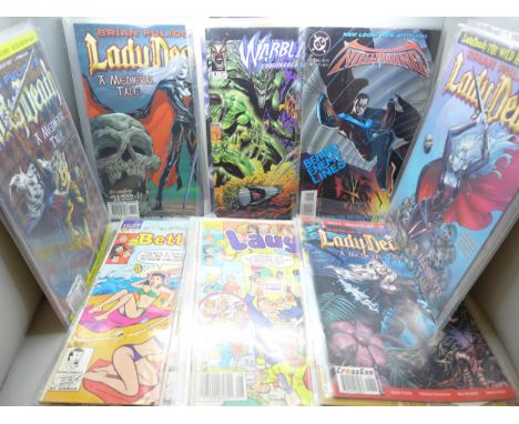 A collection of approximately 60 USA comics including Batman, The Punisher, Spiderman, Flash, all bagged