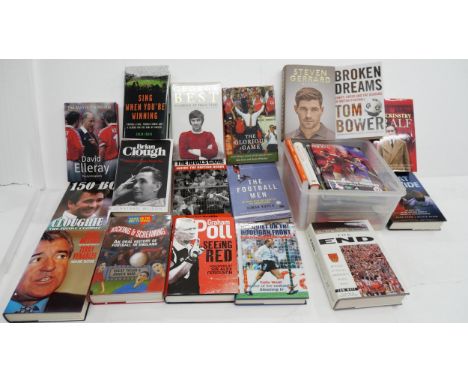 Books; a collection of football books including Brian Clough, and football programmes including Wrexham  **NOT ELIGIBLE FOR I