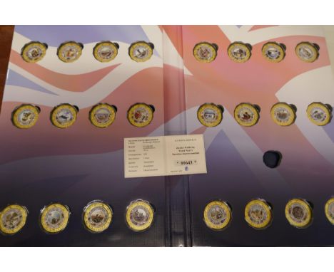 A World War II Commemorative Coin Collection, a complete set of twenty four copper gold-layered with colour pad print, 2021, 