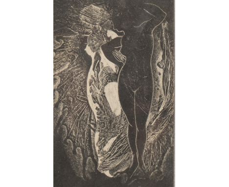 Max Ernst (1891 - 1966), "Mr Knife and Miss Fork" photogram, 1931, unsigned, 19cm x 31cm, framedGood condition