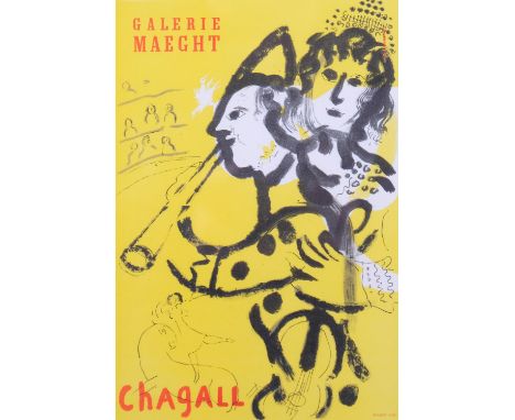 Marc Chagall (1887-1985), lithograph in colours on paper, Galerie Maeght (1957), signed in the plate, 21.8cm x 14.7cm, mounte