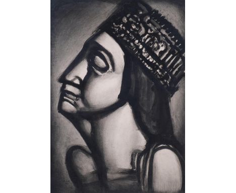 Georges Rouault Miserere, "Vierge Aux Septnglaives", etching no. 106, circa 1928, unsigned, 58cm x 40cm, framedSome foxing in