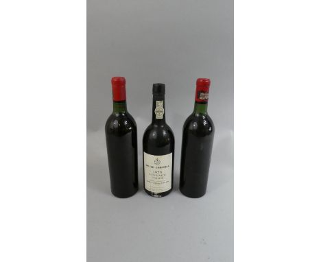 A Bottle of 1975 Gould Campbell Vintage Port together with Two Chateau Ducru-Beaucaillou Red Wine