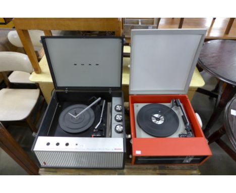 A Fidelity record player and Bush record player