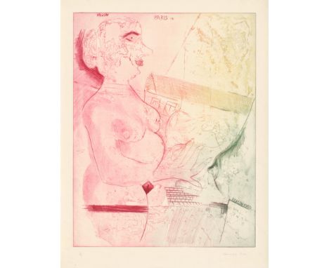 Graphik &amp; Handzeichnungen -- Ca. 50 Blatt DruckgraphikVerschiedene Techniken. Meist ca. 1970-1985.Bis 65 x 83 cm (Blattgr