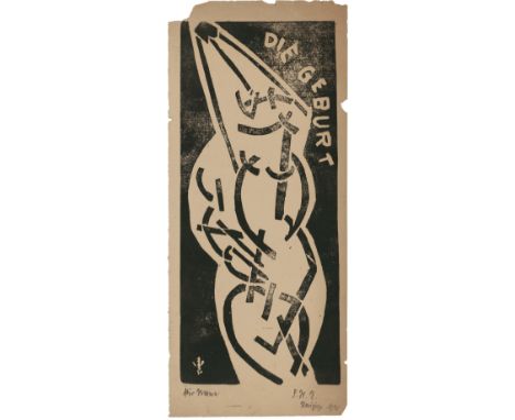 Seiwert, Franz Wilhelm -- HolzschnitteCa. 11 Blatt Holzschnitte auf bräunlichem Maschinenpapier. Um 1918.Bis ca. 30 x 22,5 cm