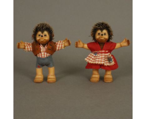 Macki und Mucki - Steiff, Originalkleidung, H. 12 cm, Alters- bzw. Gebrauchsspuren