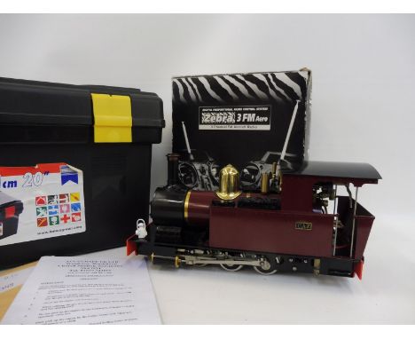 An Accucraft Live Steam Locomotive - Wrekin 0-6-0 G-scale, 32mm-45mm adjustable, in maroon livery with instruction manual; a 