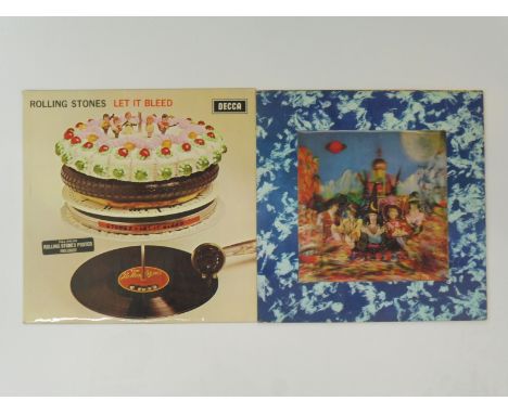 Eight Rolling Stones LPs in various conditions and pressings to include Their Satanic Majesties Quest with original hologram 