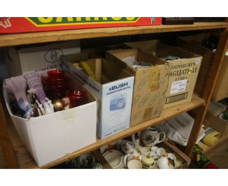 A shelf of assorted sundries.