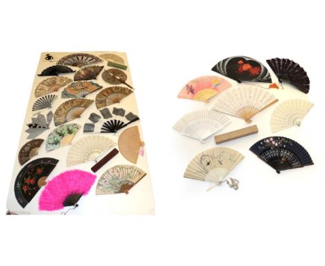 French Advertising Fans and 20th Century Modern and Tourist Fans: A large quantity of printed fans to include; “Odone's Resta