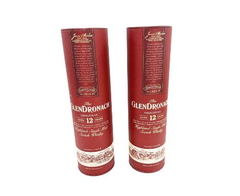 2 Brand new bottles of The GlenDronach Original Aged 12 Years Single Malt Scotch Whisky, 70cl bottles