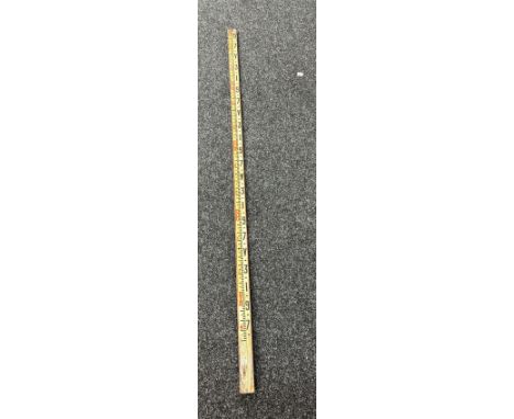 Antique - Victorian Surveyors Telescopic Leveling Staff - C1880s, only one level