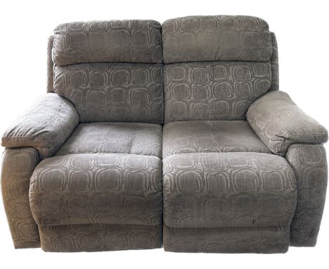 2 Seater upholstered electric recliner sofa, approximate measurements: 59 inches length, Depth 36 inches, Height 36 inches