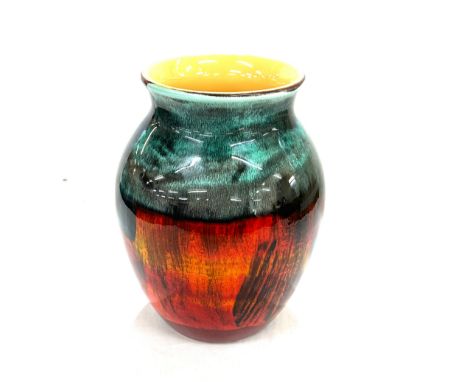 Vintage poole pottery vase, height approximately 8.5 inches