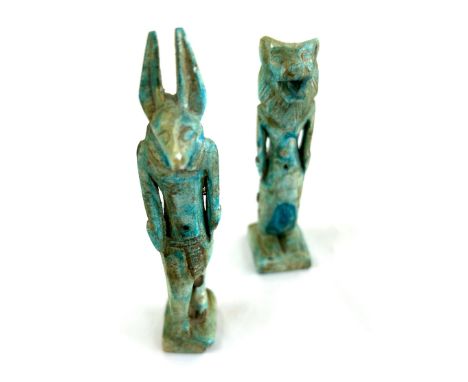 Two ancient Egyptian figures of gods 