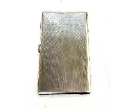Large silver hallmarked cigarette case total weight 198grams