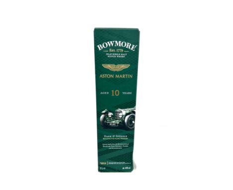 Brand new Bowmore 10 Year Old Dark &amp; Intense Islay Single Malt Scotch Whisky - Aston Martin Edition