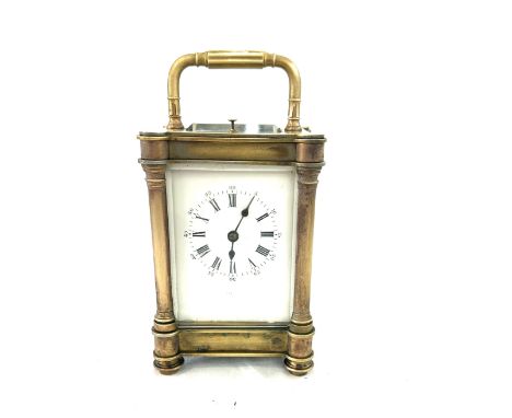 Antique Kands Brass Carriage Clock measures approx 6 inches tall