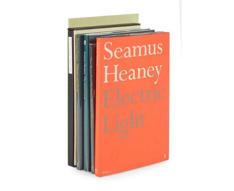 Heaney, Seamus 12 works, 2 signed, comprising Electric Light. Faber &amp; Faber, 2001. number 188 of 300 copies signed by the