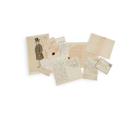 Authors, Writers, Artists &amp; Politicians A collection of manuscripts and signatures including: Carlyle, Thomas dated signa