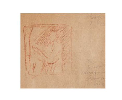 Peploe, Samuel Rothenstein, W. Goya London, 1900. 8vo, Samuel Peploe's copy with conté sketch of a man reading a book to fron