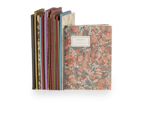Tragara Press 20 volumes, comprising Finlay, Ann. Seed Time and Harvest. 1978, limited to 110 copies, cloth-backed boards; Si