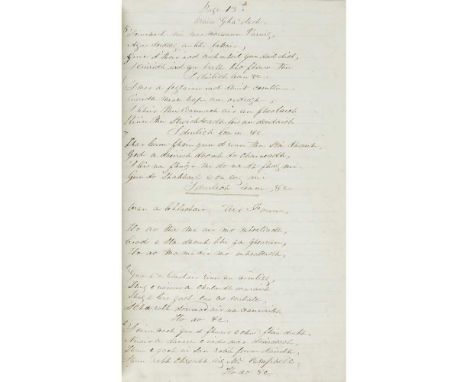 MacDougall, John Orain Gha'elach agus Duain Coluinn le Iain Mac Dhughaill, Airdghobhair [Gaelic 42 manuscript pp. comprising 