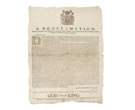 [James VII Broadside] A Proclamation concerning the persons who are lyable in the payment of Edinburgh: printed by the Heir o