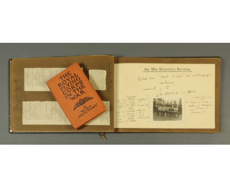 An album of First World War photographs etc., Lieutenant Colonel Alfred Bayliffe, including telegrams regarding being wounded