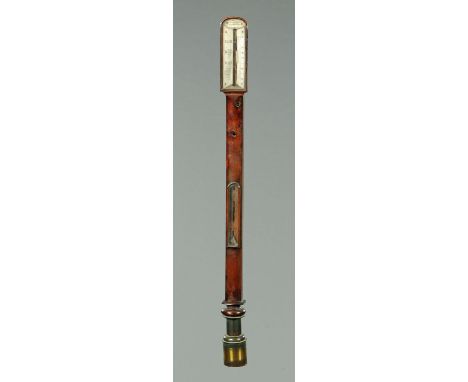 A Regency rosewood marine barometer, by J.R. Cameron, Liverpool.  Height 88 cm.  