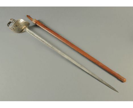 A George V Border Regiment dress sword, to Captain H. Campbell 5th Batallion, with leather mounted scabbard, a C&R Brinsley F