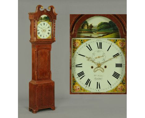 An early 19th century mahogany brass strung longcase clock by William Scales of Kendal, with two-train striking movement, dat