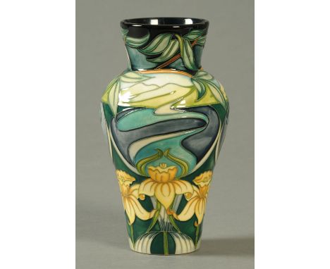 A Moorcroft vase by Rachel Bishop, 12/250 2005, with both fired and script signatures.  Height 20.5 cm (see illustration).   