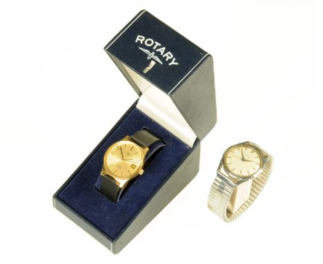A vintage gentleman's Benson wristwatch, and Rotary wristwatch. 