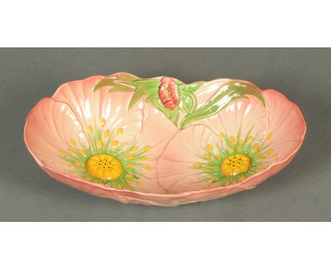A Carltonware "Australian Design" Wild Rose dish, black printed marks.  Length 23 cm. 