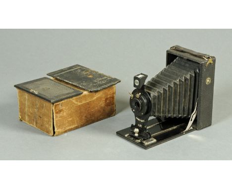 A vintage folding camera by Houghtons, Junior Folding Klito.