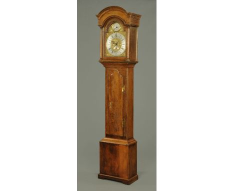 A George III oak longcase clock, John Boot, Sutton, Ashfield, with ark and bird automaton to arch.  Height 218 cm (see illust