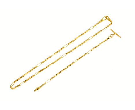 A 9 ct yellow gold chain, with matching bracelet, 18.1 grams.    CONDITION REPORT:  Bracelet length 20.5 cm, necklace length 