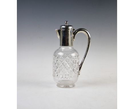 An early Edwardian silver mounted claret jug, James Dixon &amp; Sons Ltd, Sheffield 1901, the mounts with plain polished fini