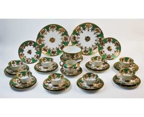 A 20th century Noritake tea service, comprising; two cake plates, twelve side plates, twelve teacups and saucers, a sugar bow