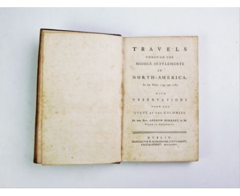 BURNABY (Rev A), TRAVELS THROUGH THE MIDDLE SETTLEMENTS IN NORTH-AMERICA In The Years 1759 and 1760, With Observations Upon T