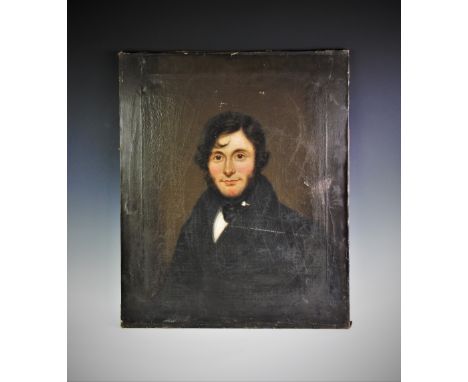 English School (19th Century),Oil on canvas, Portrait of a gentleman, Unsigned, 76cm x 63cm (at fault) 