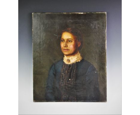 English School (19th Century), Oil on canvas, Portrait of a Lady, Unsigned, 61.5cm x 51cm (at fault) 