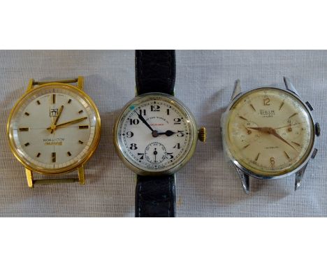 3 vintage watches (AF): Bulova Accutron, Ticin Incabloc &amp; a West End Watch Co.