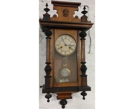 19th c. Junghans walnut Vienna wall clock