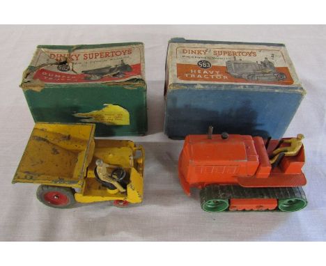 Dinky Supertoys Heavy Tractor no 563 and a Dinky Muir Hill dumper (in incorrect box)